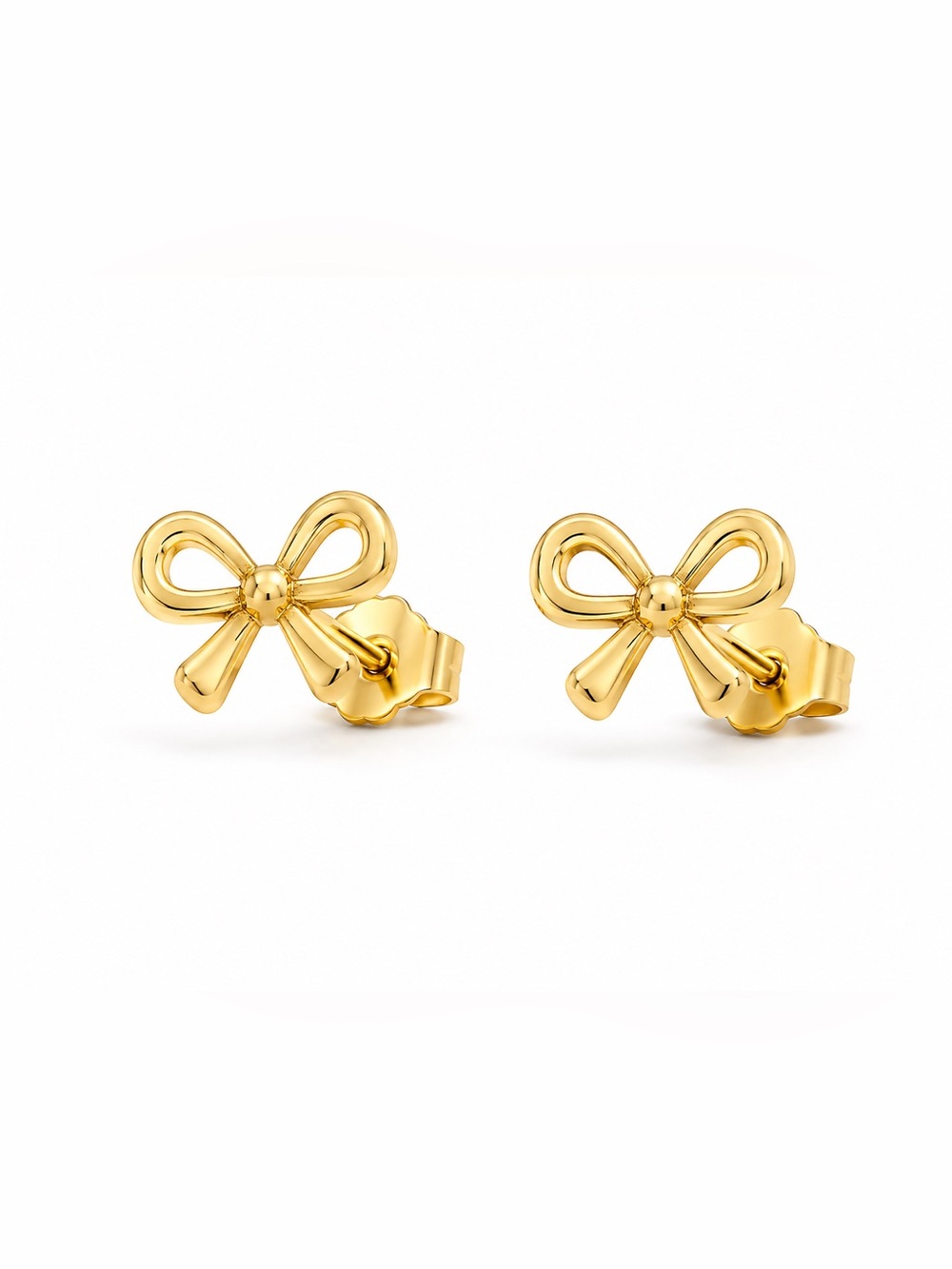 Gold color  Bow Stud Earrings